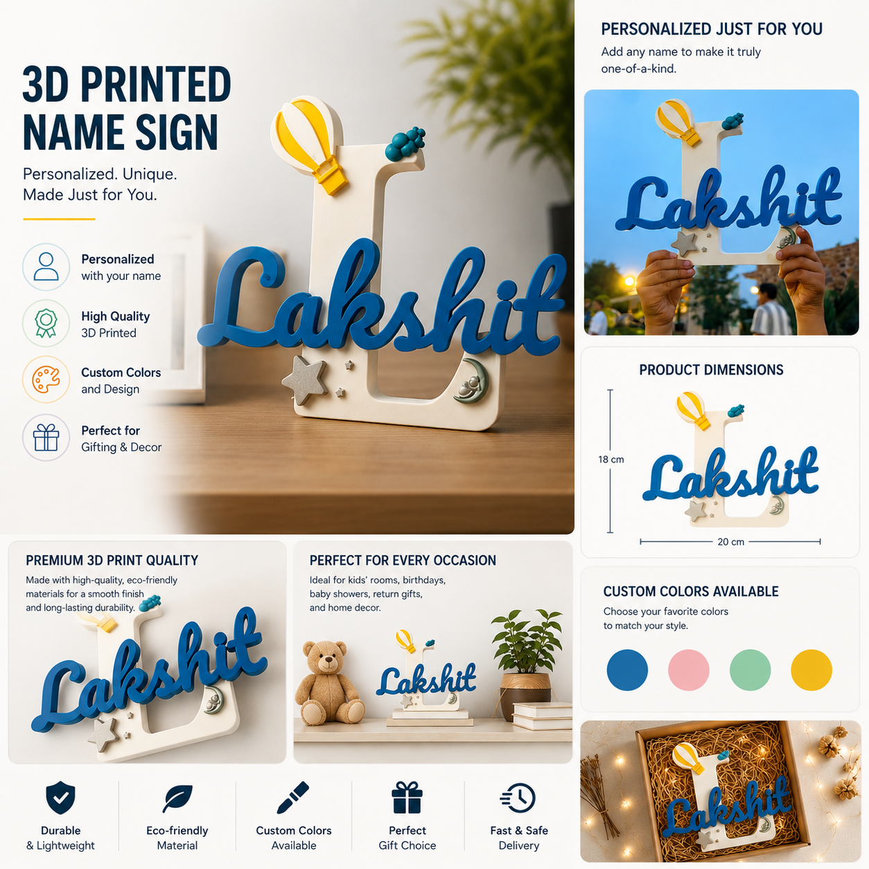 Personalized 3D Name Stand