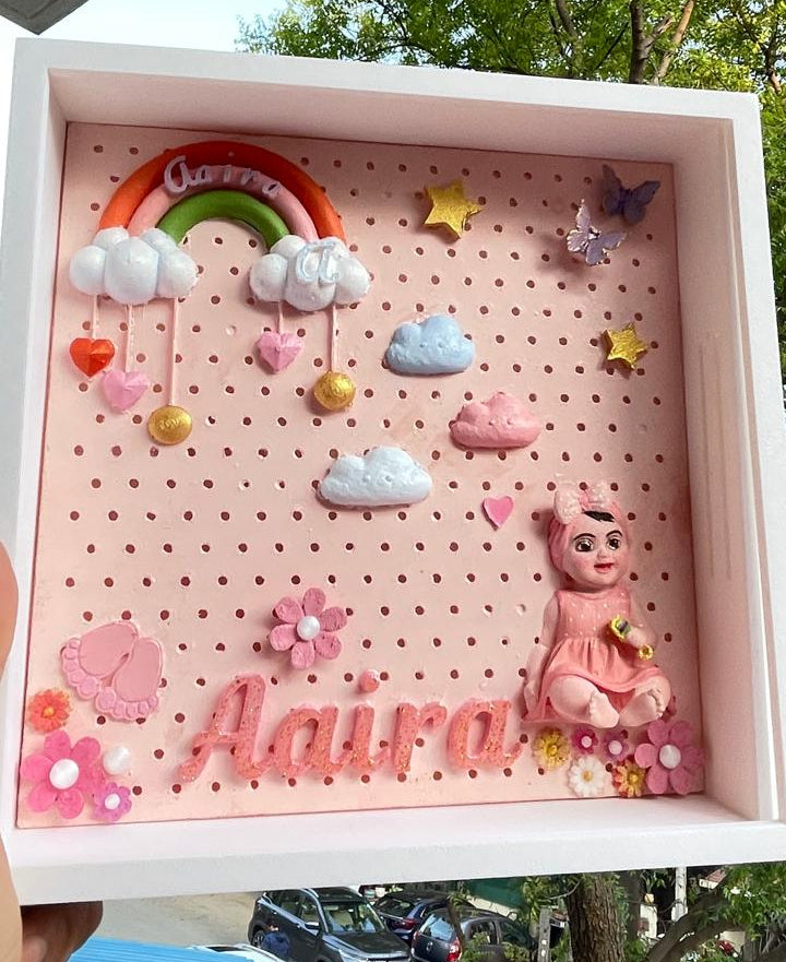 Personalised Newborn Baby Memory Frame