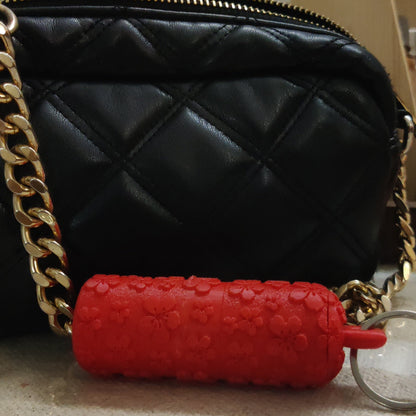 Floral Lip Balm Holder Keychain