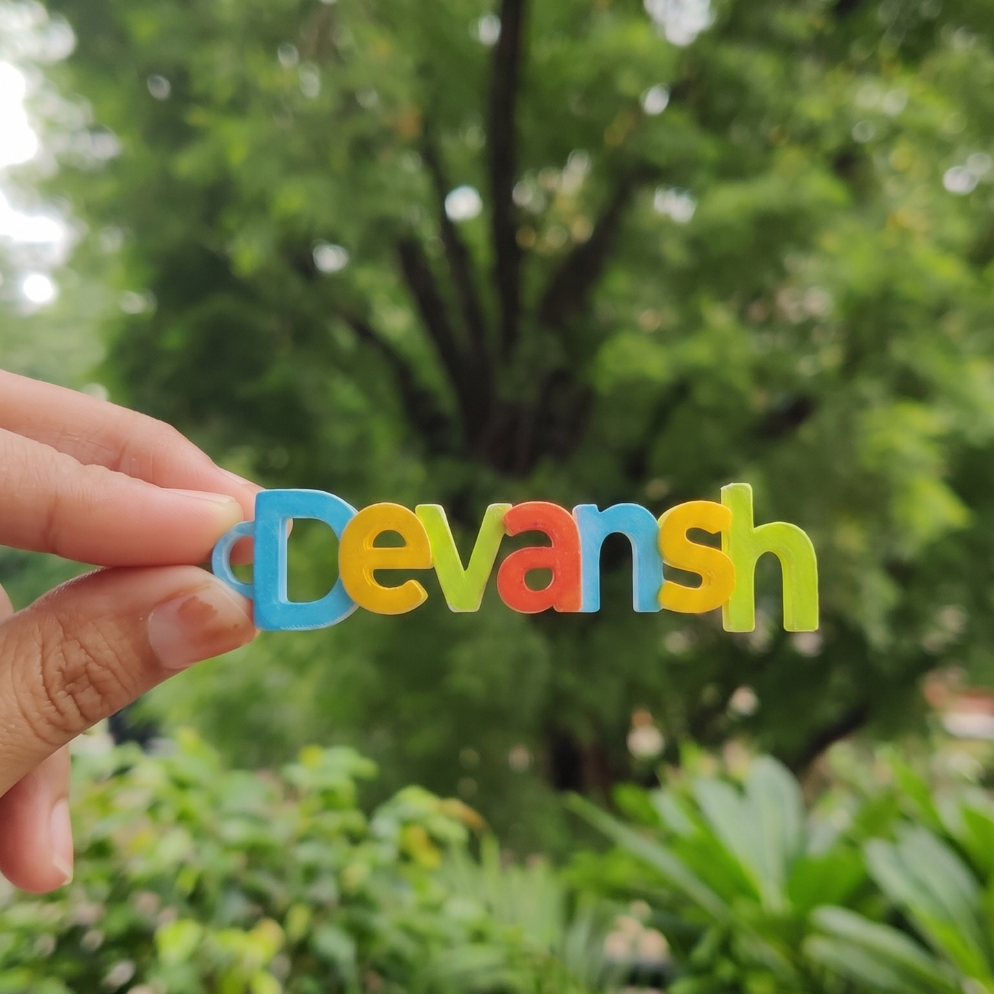 Personalised 3D Printed Name Keychain