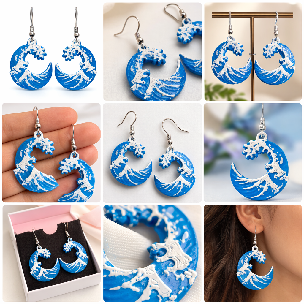 Ocean Wave Earrings
