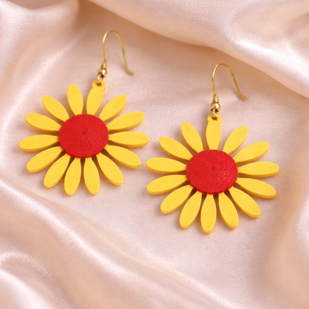 Sunshine Daisy Drop Earrings