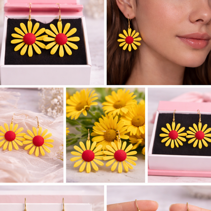 Sunshine Daisy Drop Earrings