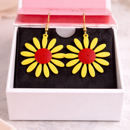 Sunshine Daisy Drop Earrings