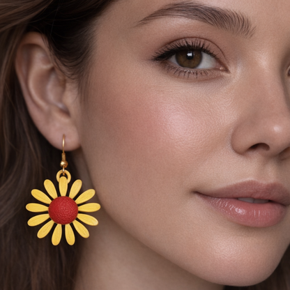 Sunshine Daisy Drop Earrings