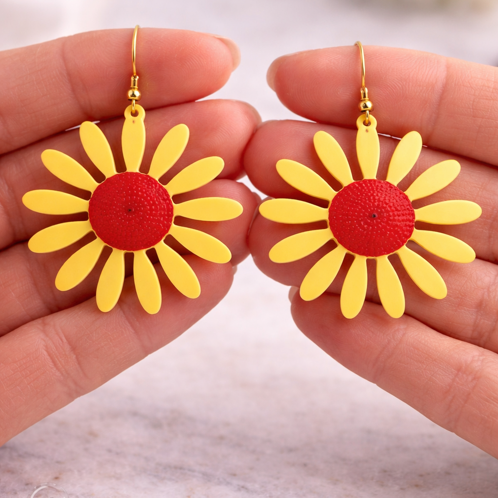 Sunshine Daisy Drop Earrings