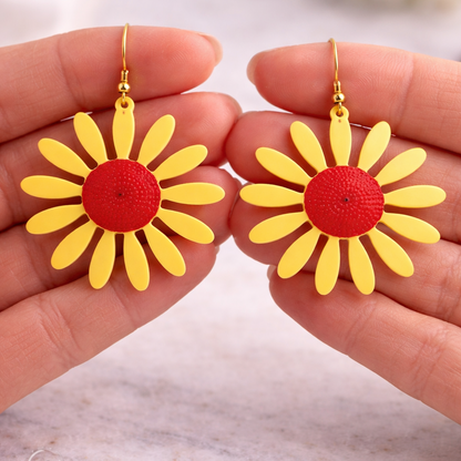 Sunshine Daisy Drop Earrings