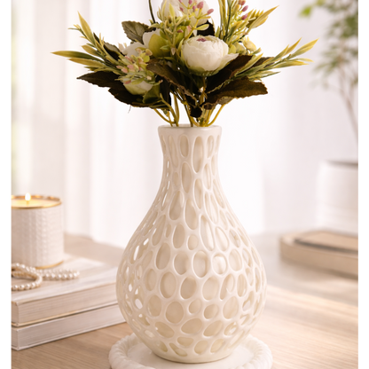 Elegant Organic Mesh Vase | Modern 3D Printed Decor