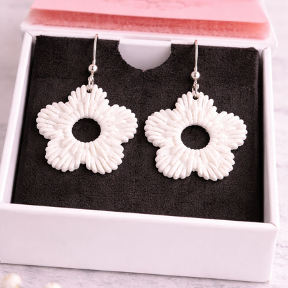 Ivory Bloom Drop Earrings