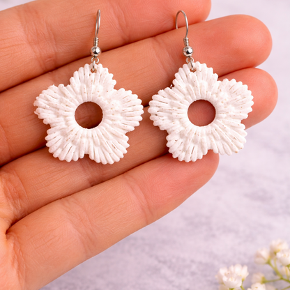Ivory Bloom Drop Earrings