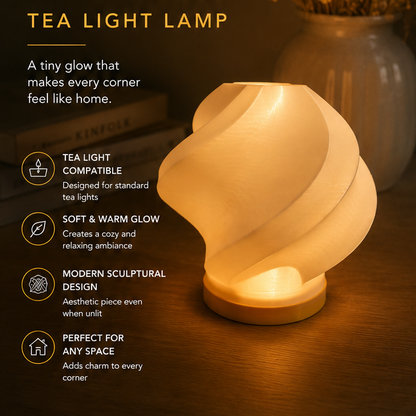 Swirl Tea Light Lamp