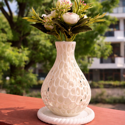Elegant Organic Mesh Vase | Modern 3D Printed Decor